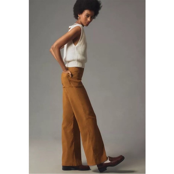 Anthropologie Maeve The Junie Jean High Rise Flare Leg Pants Bronze 32 - Picture 10 of 10